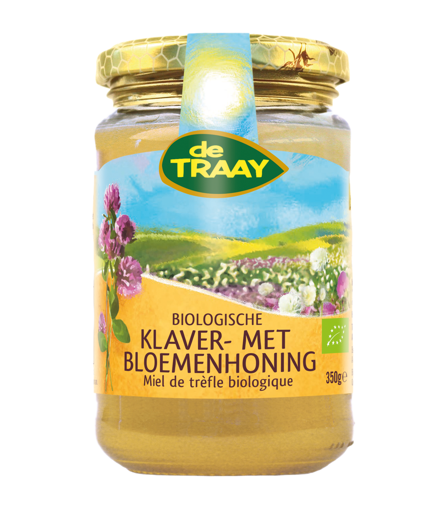 Miel de trèfle avec de fleur bio